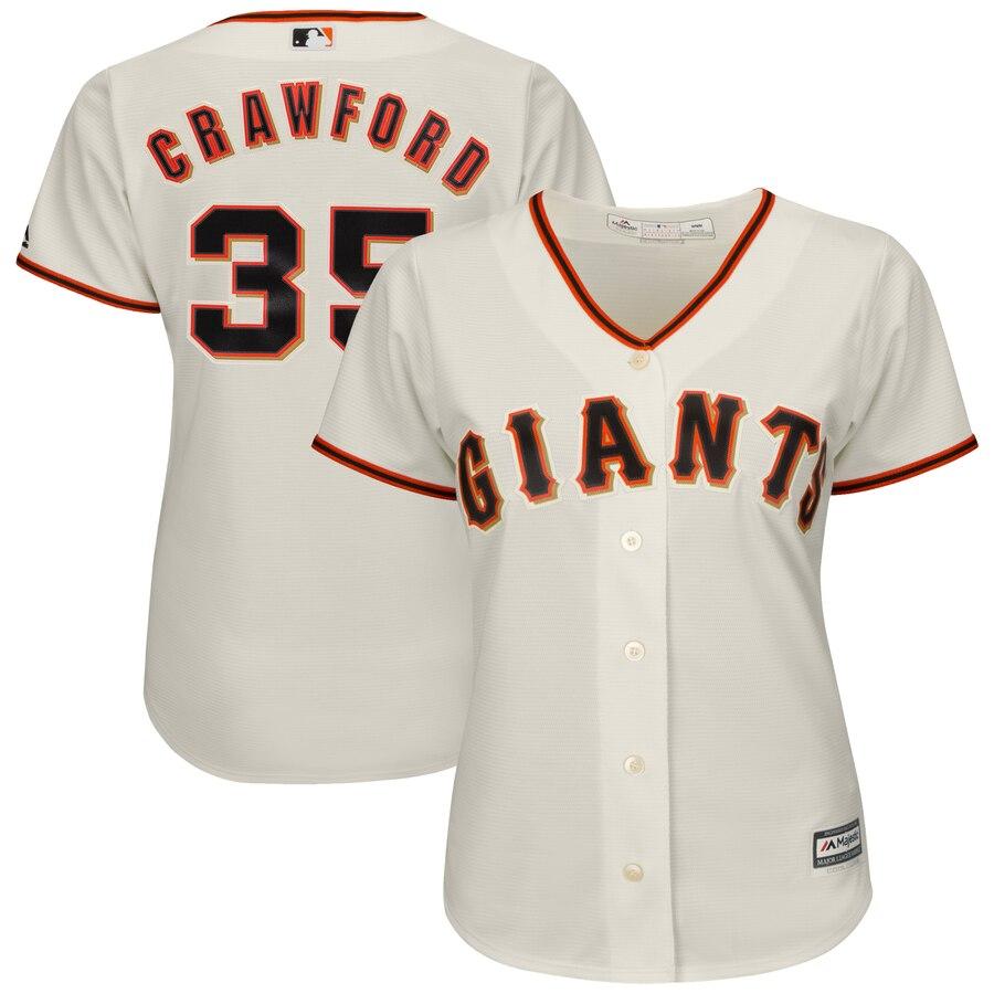 Brandon Crawford San Francisco Giants Majestic Women's Cool Base Player Jersey - Cream 2019