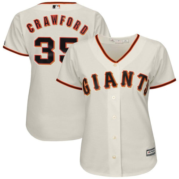 Brandon Crawford San Francisco Giants Majestic Women's Cool Base Player Jersey - Cream 2019