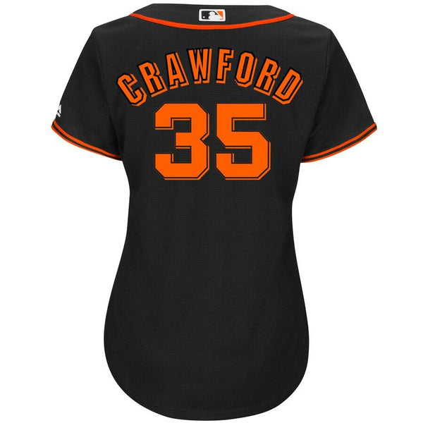 Brandon Crawford San Francisco Giants Majestic Women's Cool Base Replica Player Jersey – Black 2019