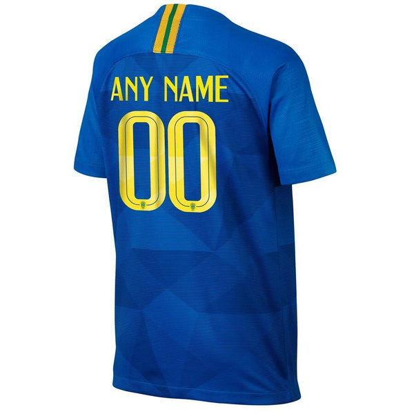 Brazil National Team Youth Away Replica Stadium Custom Jersey – Blue 2019