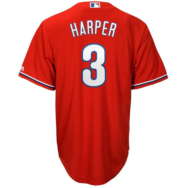 Bryce Harper Philadelphia Phillies Majestic Official Cool Base Player Jersey - Scarlet 2019