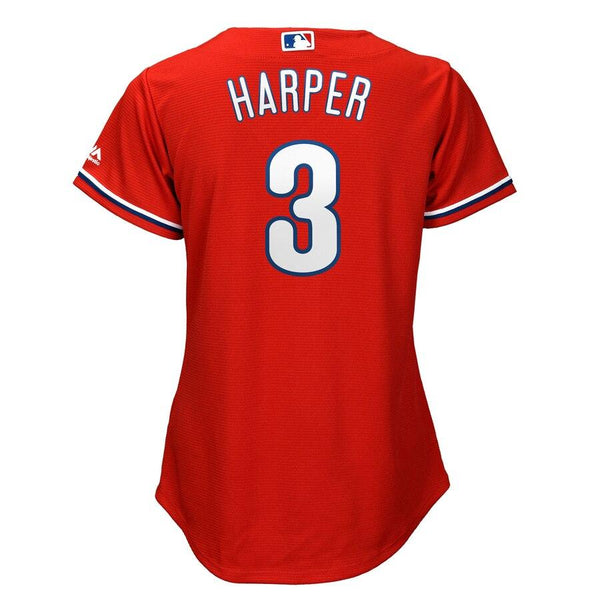 Bryce Harper Philadelphia Phillies Majestic Women's Cool Base Replica Player Jersey - Scarlet 2019