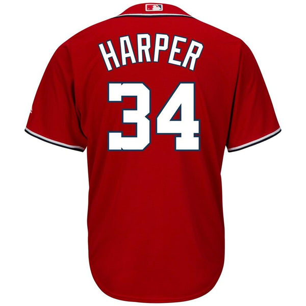 Bryce Harper Washington Nationals Majestic Cool Base Player Jersey - Red 2019