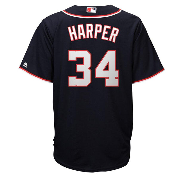 Bryce Harper Washington Nationals Majestic Official Cool Base Player Replica Jersey - Navy 2019
