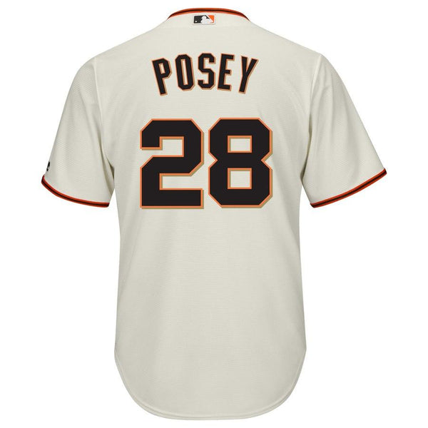 Buster Posey San Francisco Giants Majestic Cool Base Player Jersey - Cream 2019
