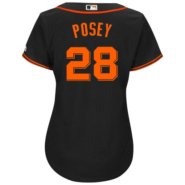 Buster Posey San Francisco Giants Majestic Women's Alternate Cool Base Player Jersey - Black 2019