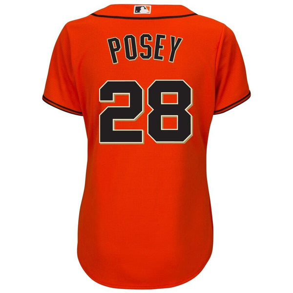 Buster Posey San Francisco Giants Majestic Women's Cool Base Player Jersey - Orange 2019