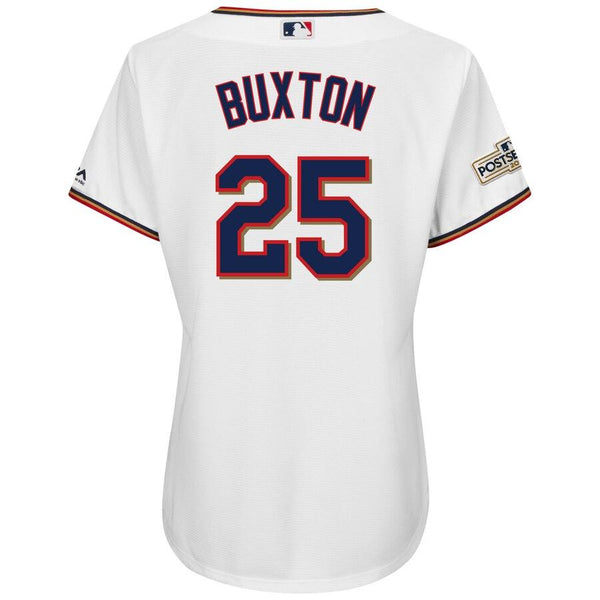 Byron Buxton Minnesota Twins Majestic Women's Postseason Cool Base Player Jersey – White 2019