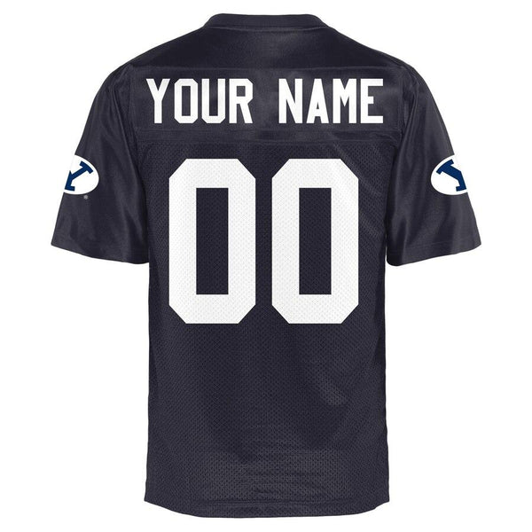BYU Cougars Personalized Football Name &amp; Number Jersey - Navy Blue 2019