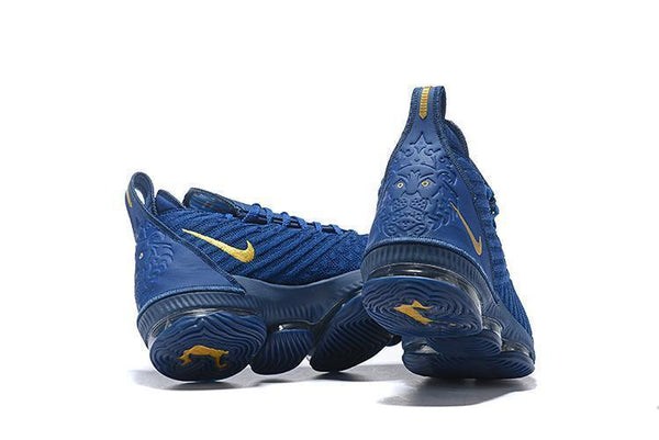 Nike Lebron XVI 16 EP Dark Blue Gold Men Shoes Sale Size US7,8,8.5,9,10,11,12
