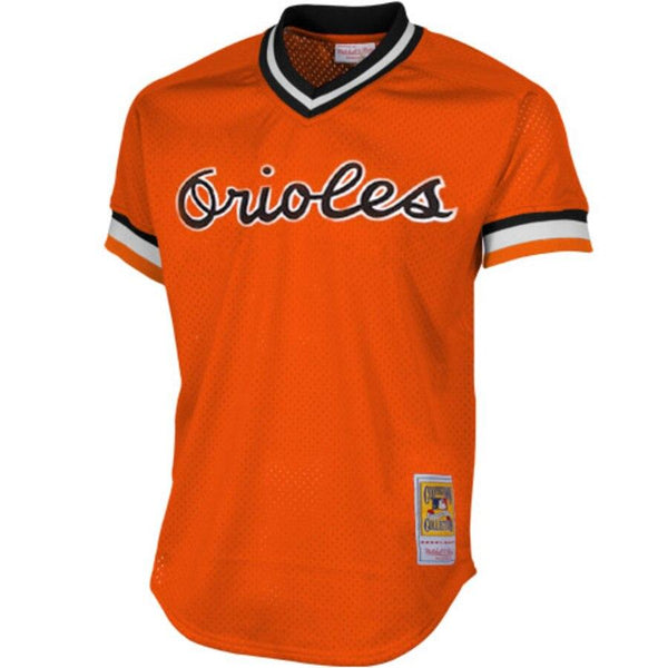 Cal Ripken Jr Baltimore Orioles Mitchell &amp; Ness 1988 Cooperstown Collection Mesh Batting Practice Jersey - Orange 2019