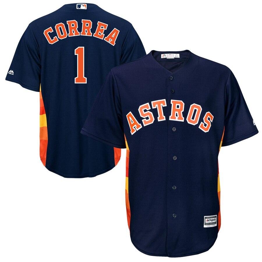 Carlos Correa Houston Astros Majestic Official Cool Base Player Jersey - Navy 2019
