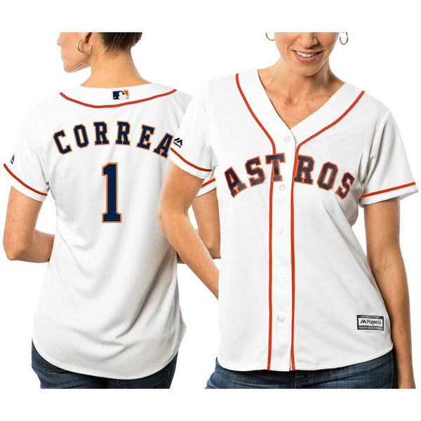 Carlos Correa Houston Astros Majestic Women's Cool Base Player Jersey - White 2019