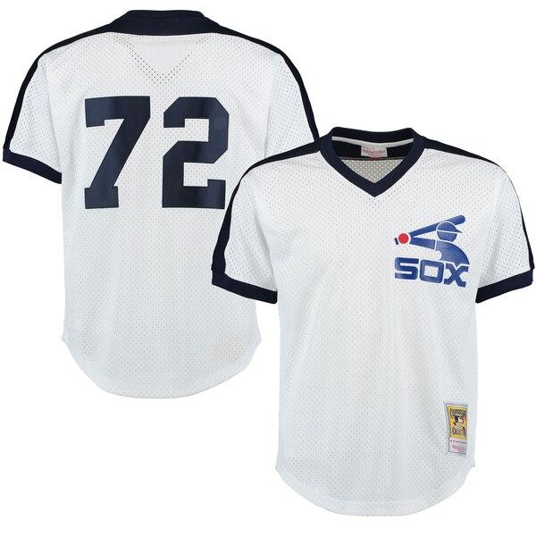 Carlton Fisk Chicago White Sox Mitchell &amp; Ness Cooperstown Mesh Batting Practice Jersey - White 2019