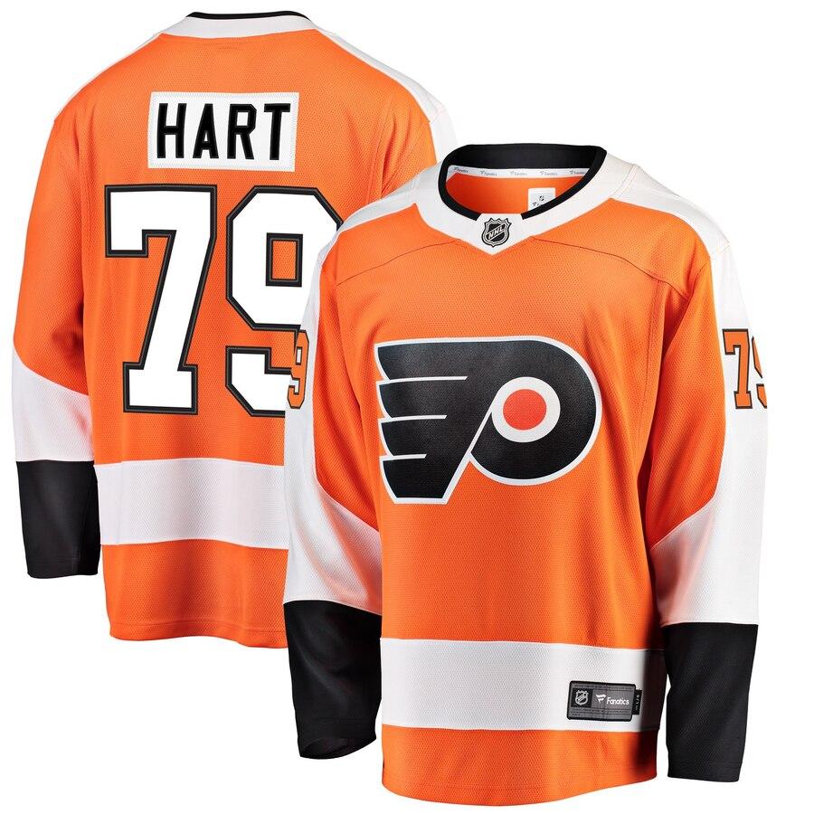 Carter Hart Philadelphia Flyers Home Premier Breakaway Player Jersey - Orange 2019