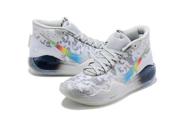 Nike Zoom KD 12 'White Grey Rainbow' Men Shoes Sneaker Sale Size US 7,8,8.5,9.5,10,11,12