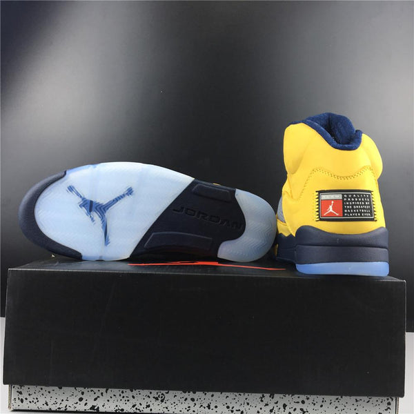 Nike Air Jordan 5 Retro 'Michigan' Men Shoes Sale Sneaker Size US 7, 8, 8.5, 9, 10, 11, 12, 13