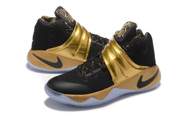 Nike Kyrie 2 Black Gold Men Basketball Shoes Sale Size US 7,8,8.5,9.5,10,11,12