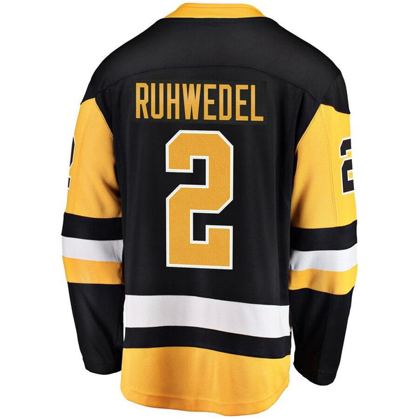 Chad Ruhwedel Pittsburgh Penguins Home Breakaway Player Jersey – Black 2019