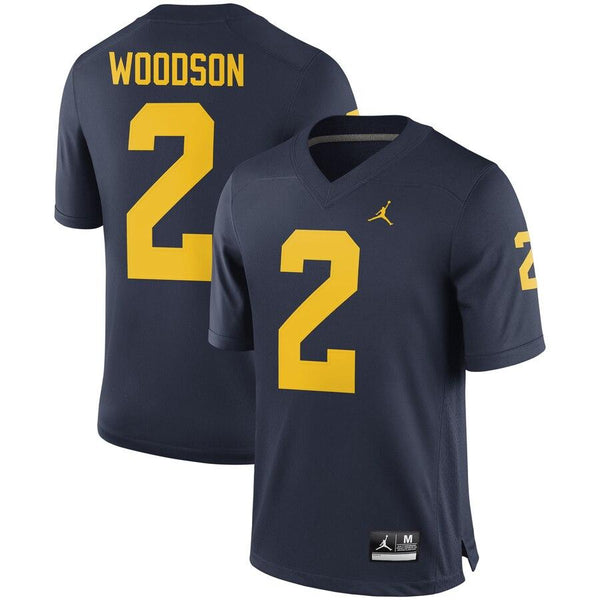 Charles Woodson #2 Michigan Wolverines Jordan Brand Alumni Football Jersey - Navy 2019