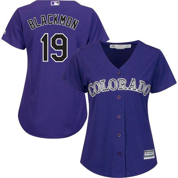 Charlie Blackmon Colorado Rockies Majestic Women's Cool Base Replica Player Jersey – Purple 2019