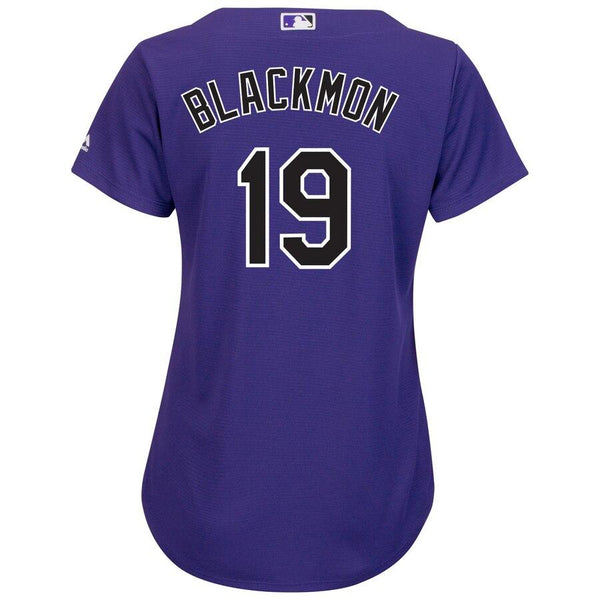 Charlie Blackmon Colorado Rockies Majestic Women's Cool Base Replica Player Jersey – Purple 2019