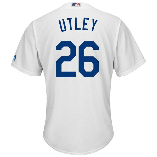 Chase Utley Los Angeles Dodgers Majestic Cool Base Player Jersey - White 2019