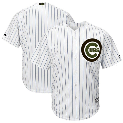 Chicago Cubs Majestic Memorial Day Cool Base Team Jersey - White 2019