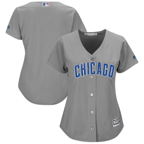 Chicago Cubs Majestic Women's Alternate Cool Base Replica Team Jersey - Gray 2019