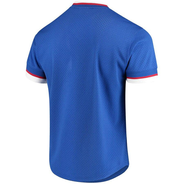 Chicago Cubs Mitchell &amp; Ness Mesh V-Neck Jersey – Royal 2019