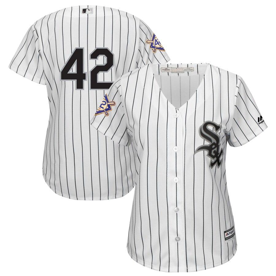 Chicago White Sox Majestic Women's 2019 Jackie Robinson Day Official Cool Base Jersey – White 2019