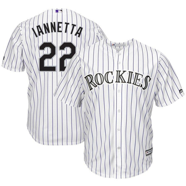 Chris Iannetta Colorado Rockies Majestic Home Cool Base Player Jersey – White 2019