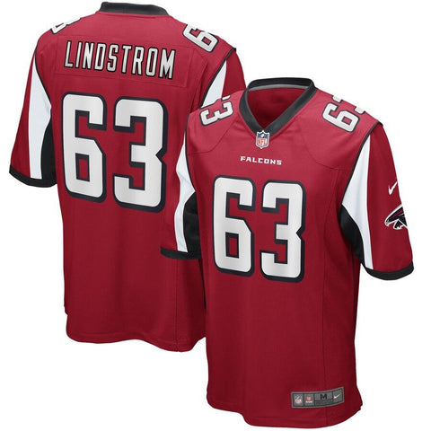 Chris Lindstrom Atlanta Falcons 2019 NFL Draft First Round Pick Game Jersey – Red 2019