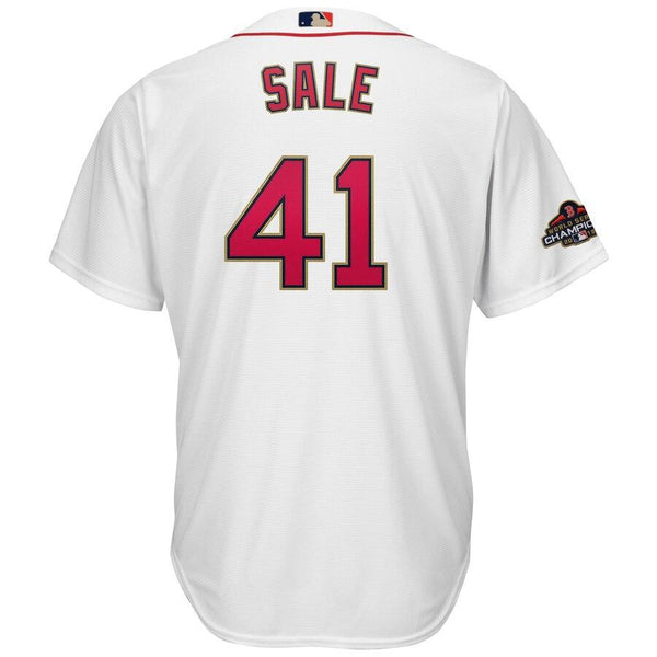 Chris Sale Boston Red Sox Majestic 2019 Gold Program Cool Base Player Jersey – White 2019