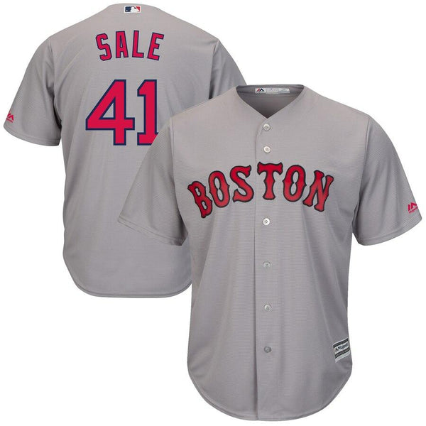 Chris Sale Boston Red Sox Majestic Road Cool Base Jersey - Gray 2019