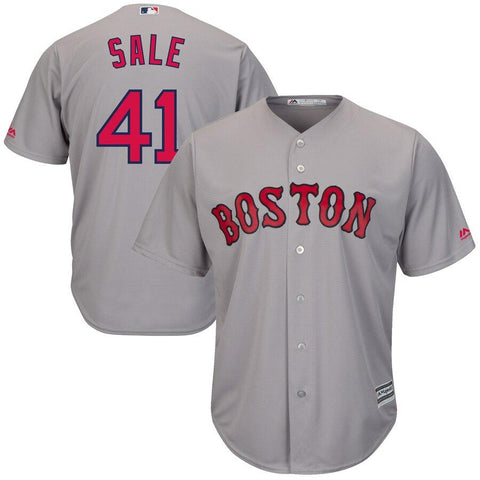 Chris Sale Boston Red Sox Majestic Road Cool Base Jersey - Gray 2019