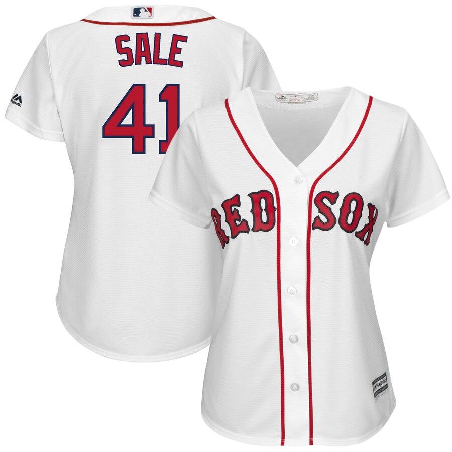 Chris Sale Boston Red Sox Majestic Women's Home Cool Base Jersey - White 2019