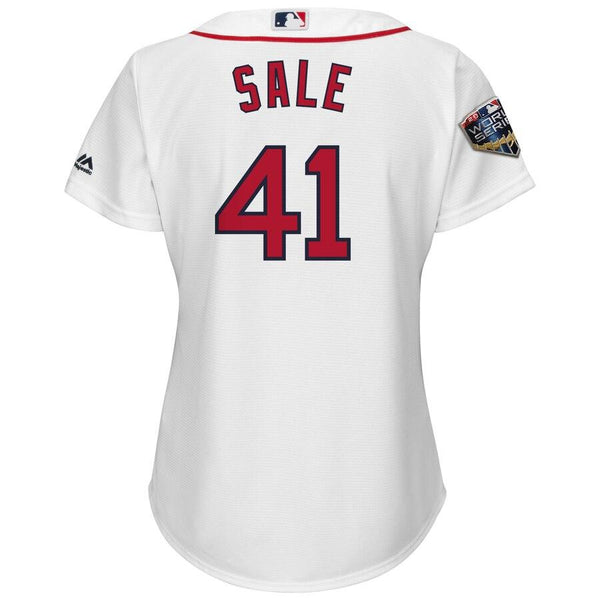 Chris Sale Boston Red Sox Majestic Women's World Series Cool Base Player Jersey – White 2019