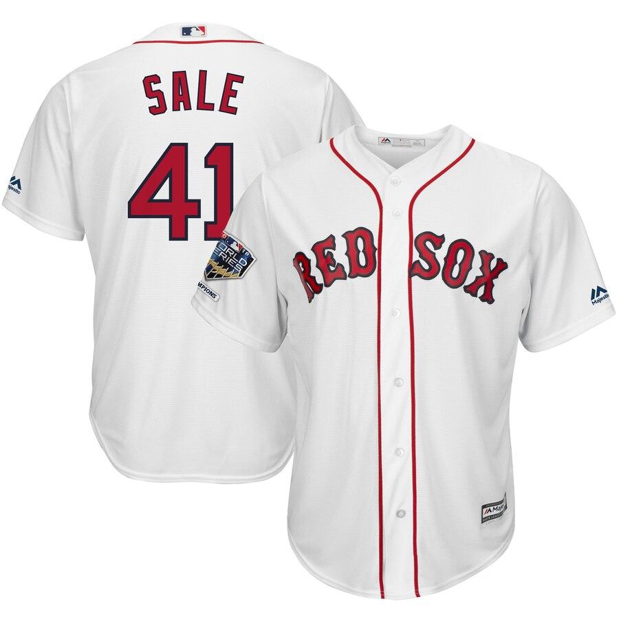 Chris Sale Boston Red Sox Majestic World Series Champions Home Cool Base Player Jersey – White 2019