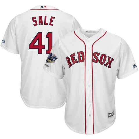 Chris Sale Boston Red Sox Majestic World Series Champions Home Cool Base Player Jersey – White 2019