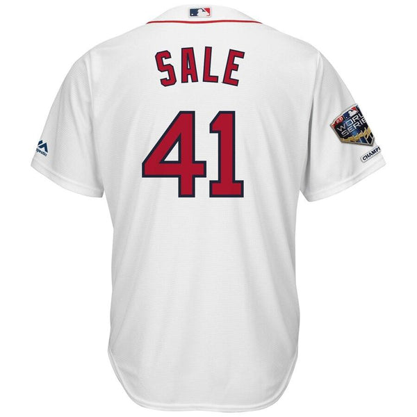 Chris Sale Boston Red Sox Majestic World Series Champions Home Cool Base Player Jersey – White 2019