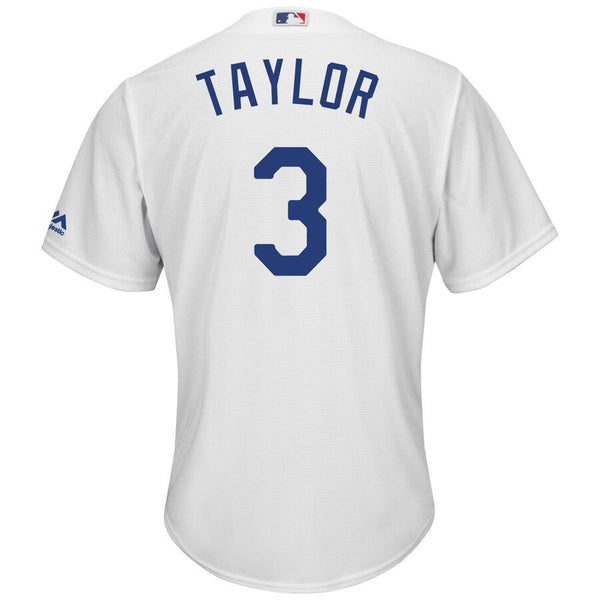 Chris Taylor Los Angeles Dodgers Majestic Cool Base Player Replica Jersey – White 2019