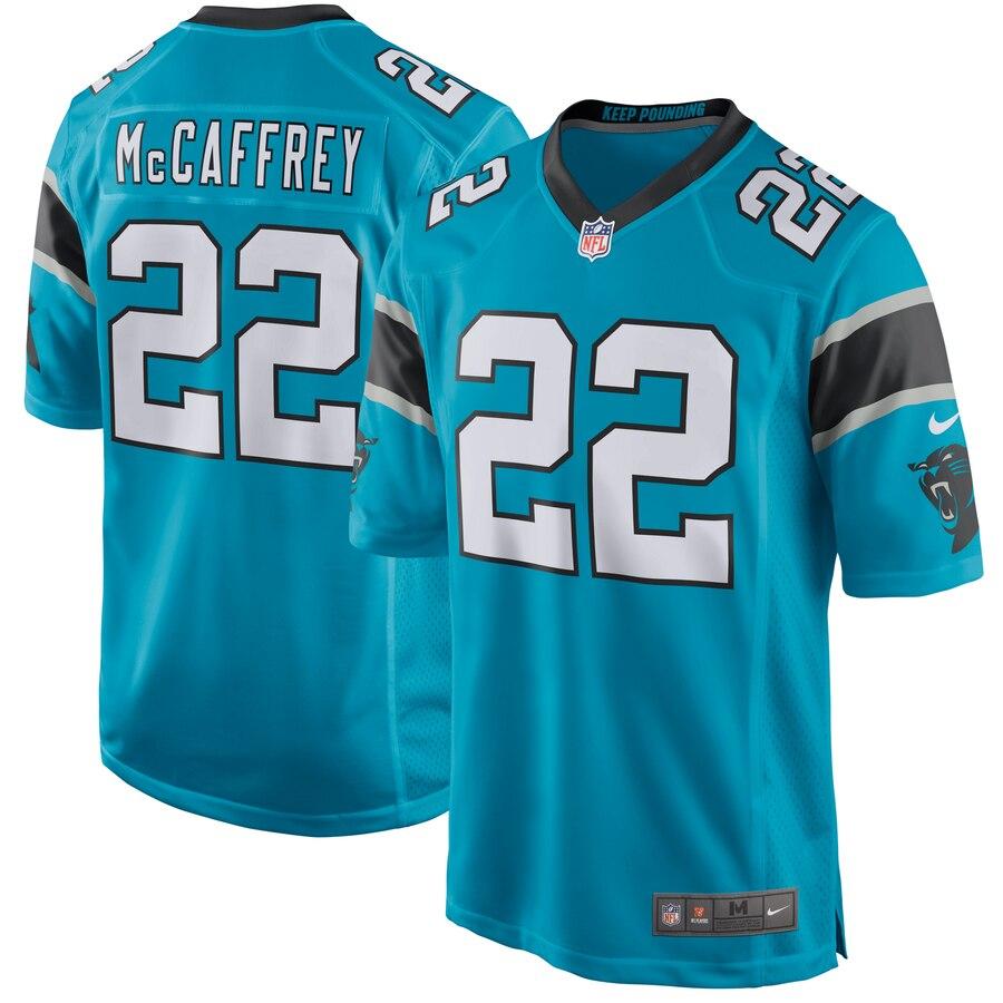 Christian McCaffrey Carolina Panthers Youth Game Jersey - Blue 2019