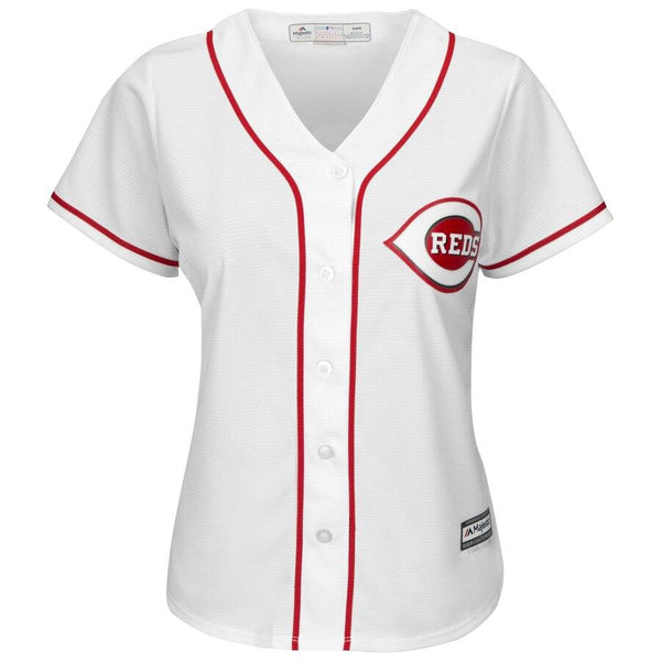 Cincinnati Reds Majestic Women's Home Cool Base Custom Jersey - White 2019
