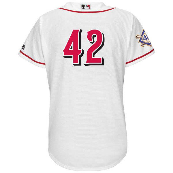 Cincinnati Reds Majestic Women's Jackie Robinson Day Official Cool Base Jersey – White 2019