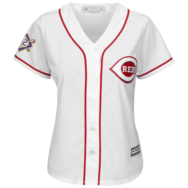 Cincinnati Reds Majestic Women's Jackie Robinson Day Official Cool Base Jersey – White 2019