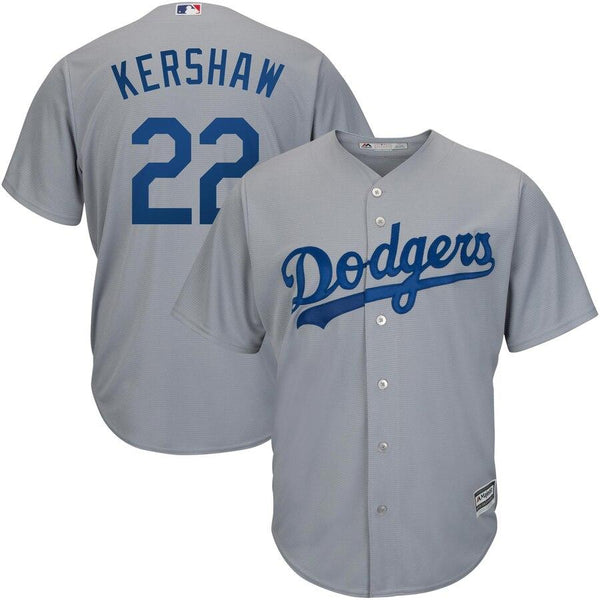 Clayton Kershaw Los Angeles Dodgers Majestic Road Official Cool Base Player Replica Jersey - Gray 2019