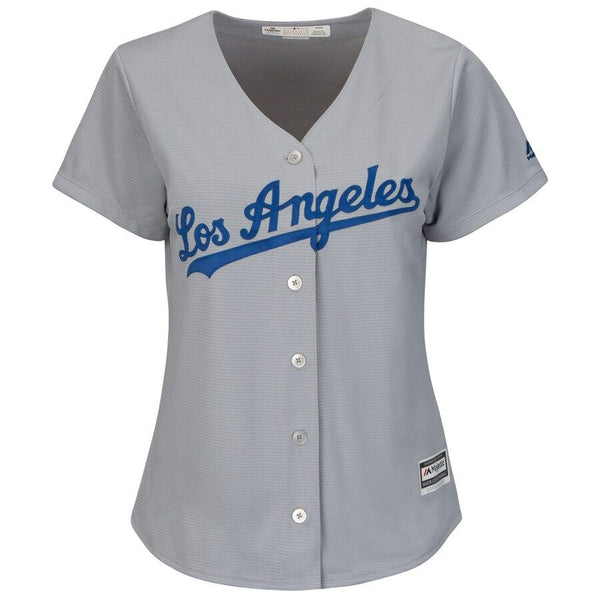 Clayton Kershaw Los Angeles Dodgers Majestic Women's Road Cool Base Replica Player Jersey - Gray 2019
