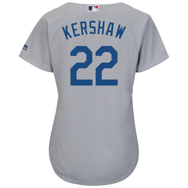 Clayton Kershaw Los Angeles Dodgers Majestic Women's Road Cool Base Replica Player Jersey - Gray 2019