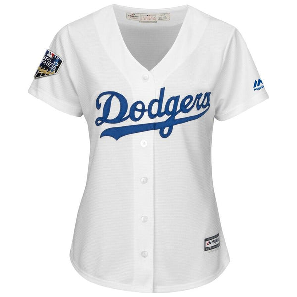 Clayton Kershaw Los Angeles Dodgers Majestic Women's World Series Cool Base Player Jersey – White 2019